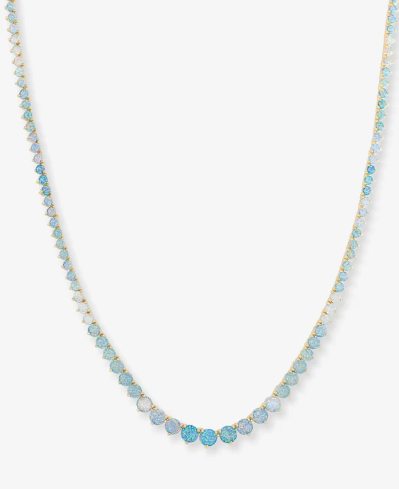 Not Your Basic Ombre Tennis Necklace 16"