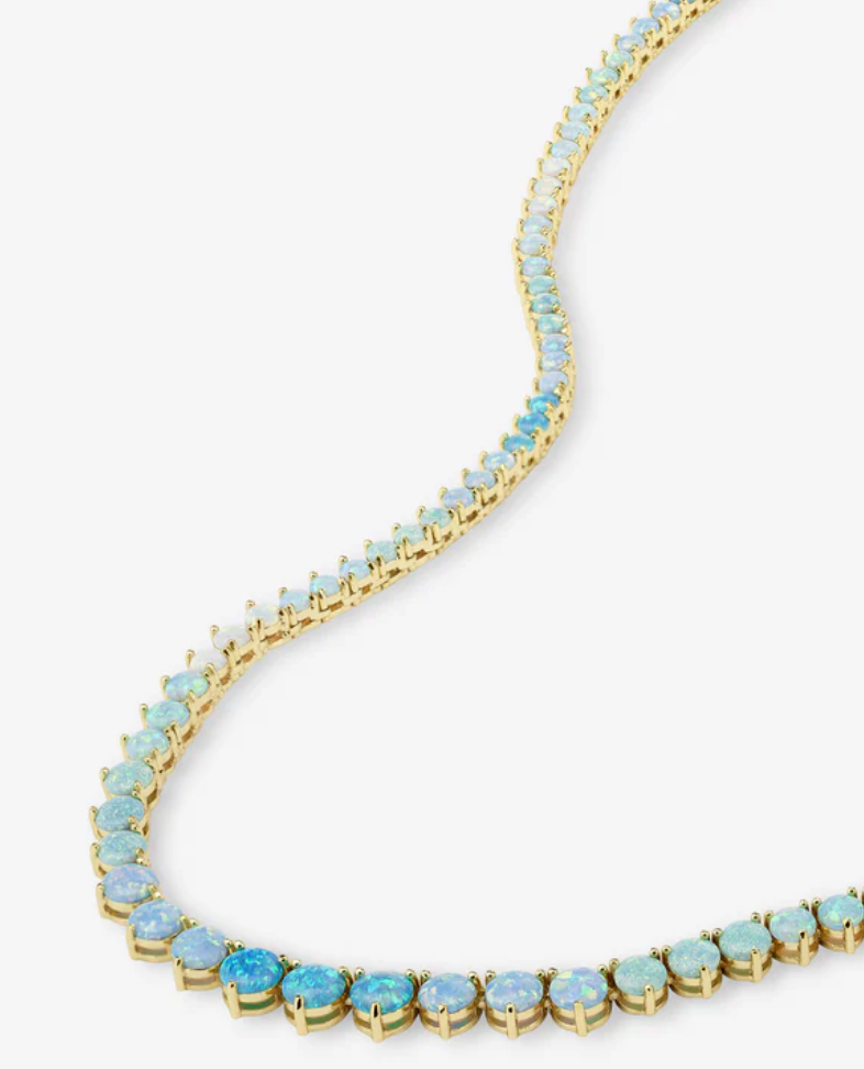 Not Your Basic Ombre Tennis Necklace 16"