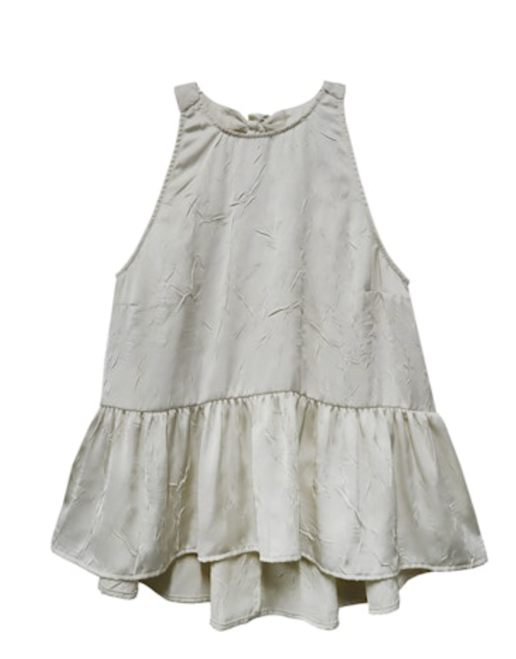 Floren Ruffle Hem Halter Top