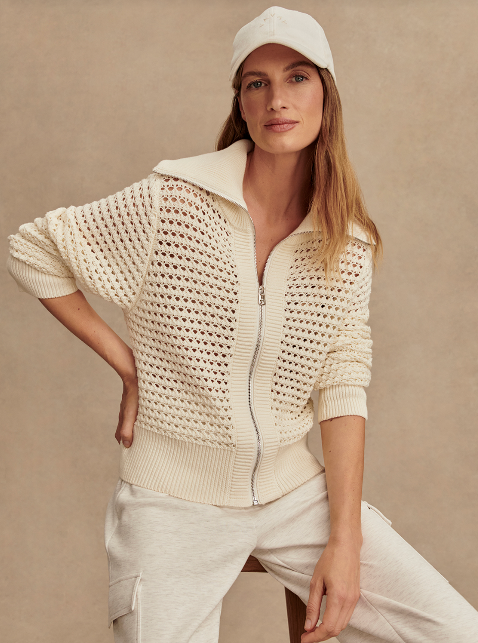 Eloise Full Zip Egret