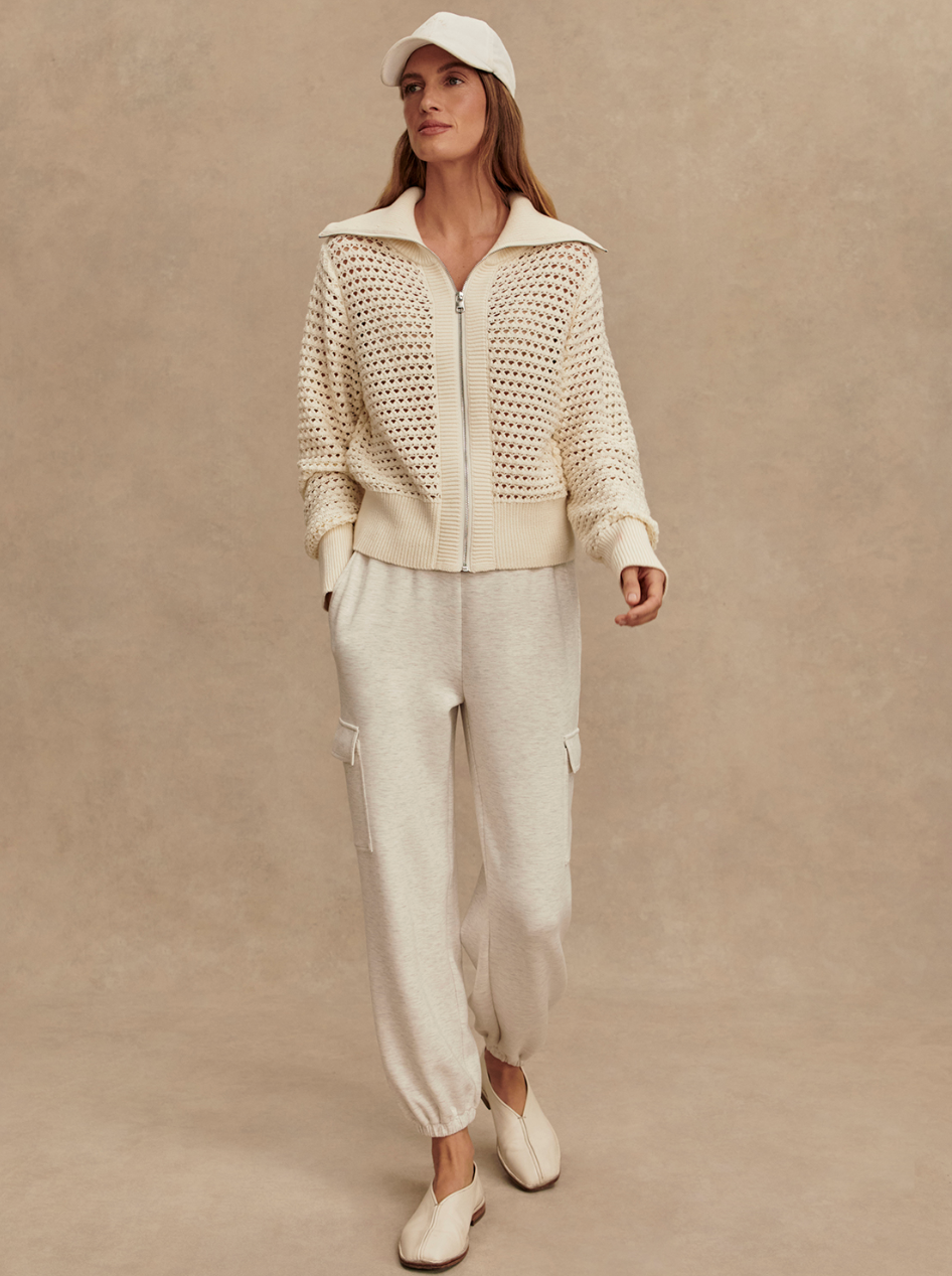 Eloise Full Zip Egret