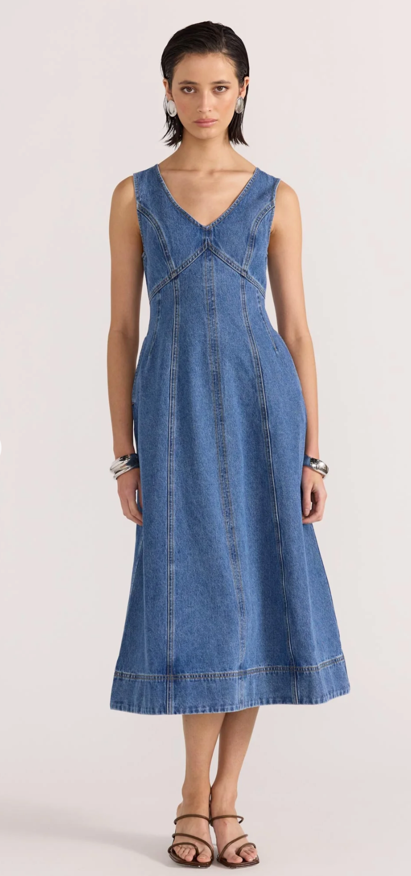 maxine midi dress Maxine Floral Long Sleeve Midi Dress-Blue Lilly Jane
