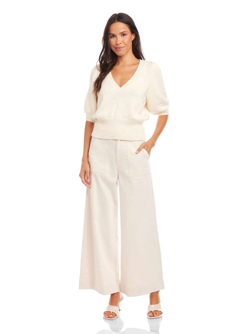 Bennet Shirred Sleeve Sweater