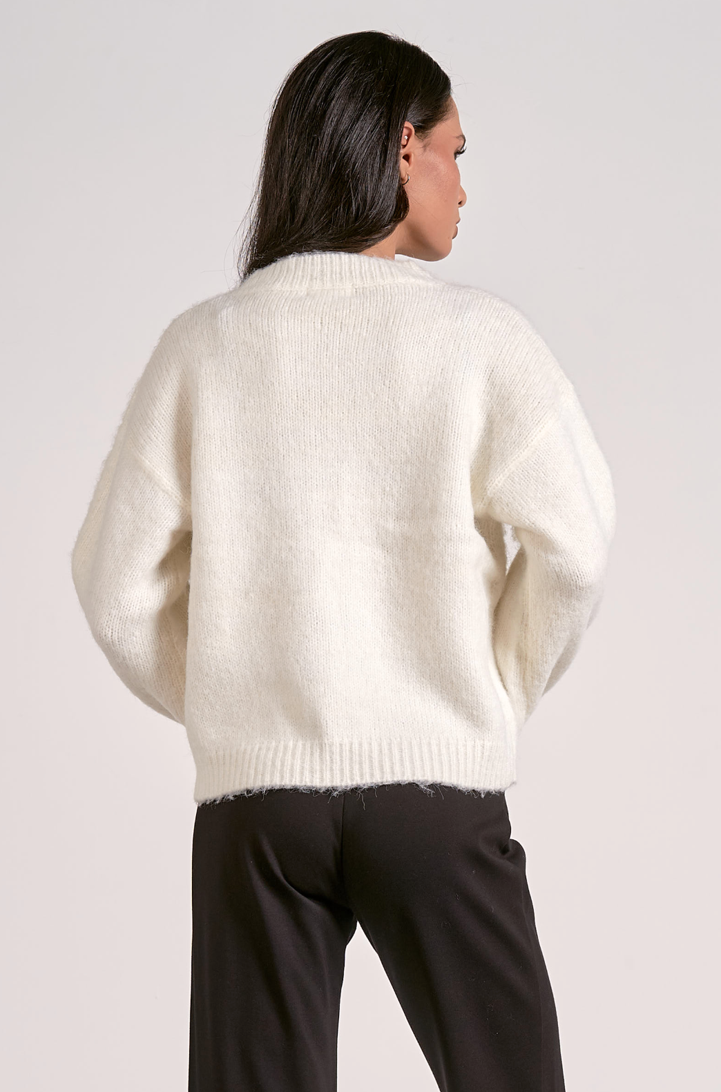 Cream Sweater Cardigan