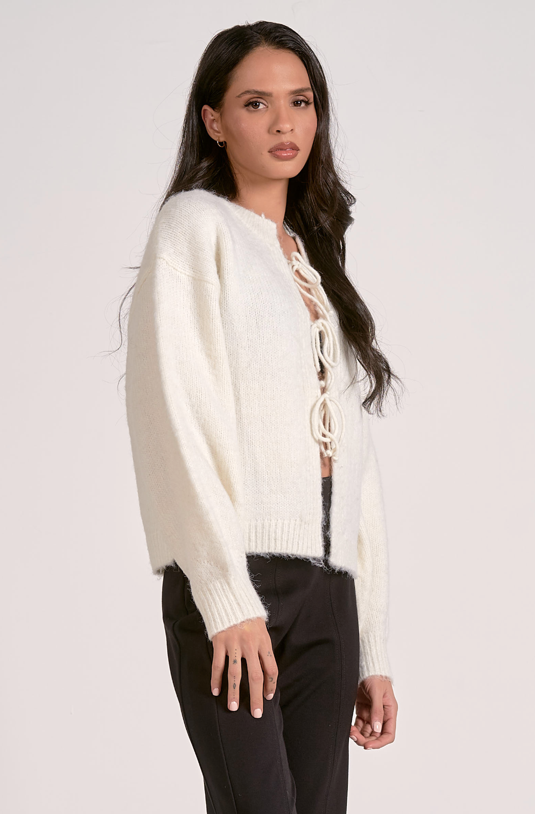Cream Sweater Cardigan