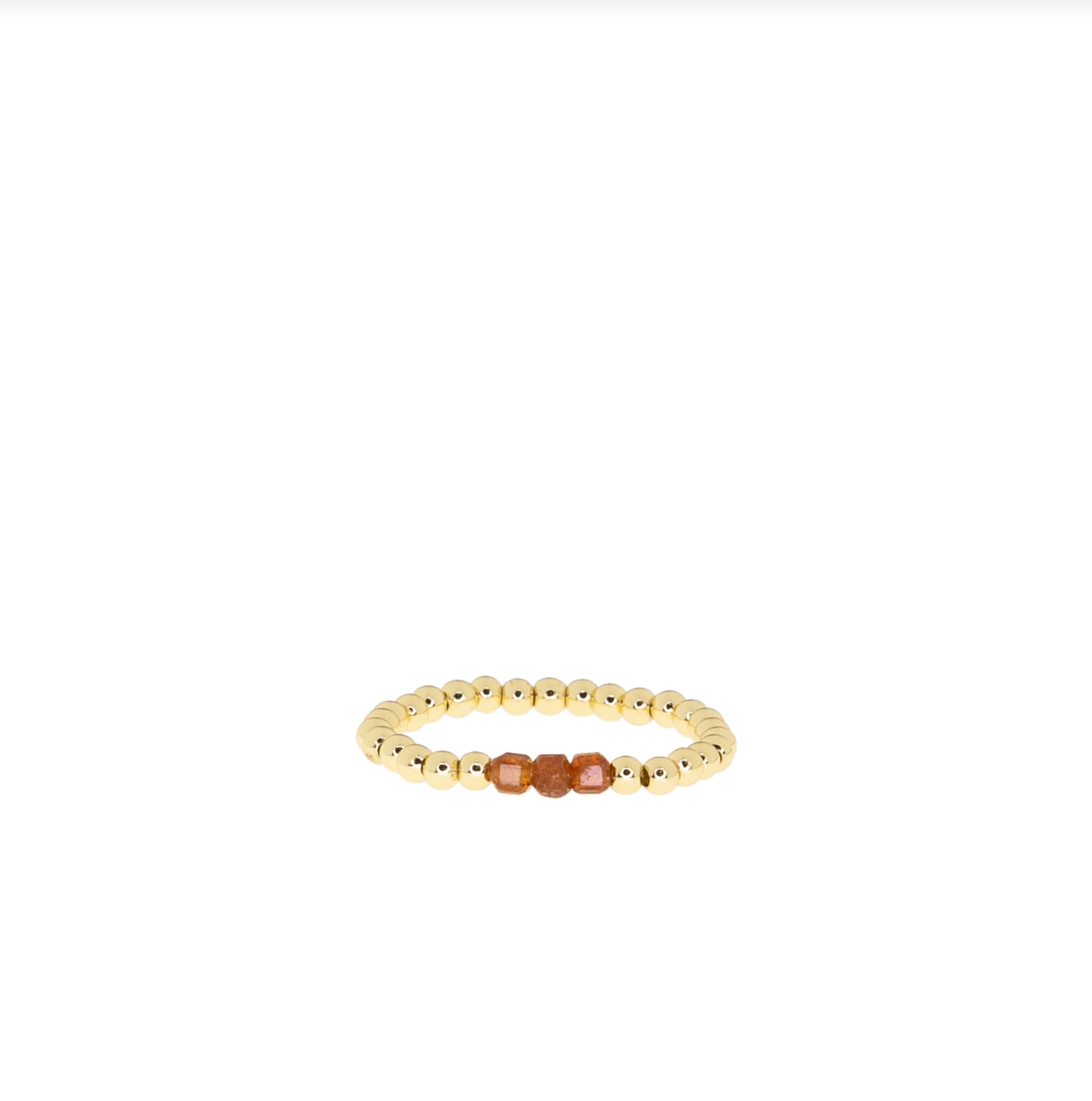 Gold & Garnet Stretch Ring