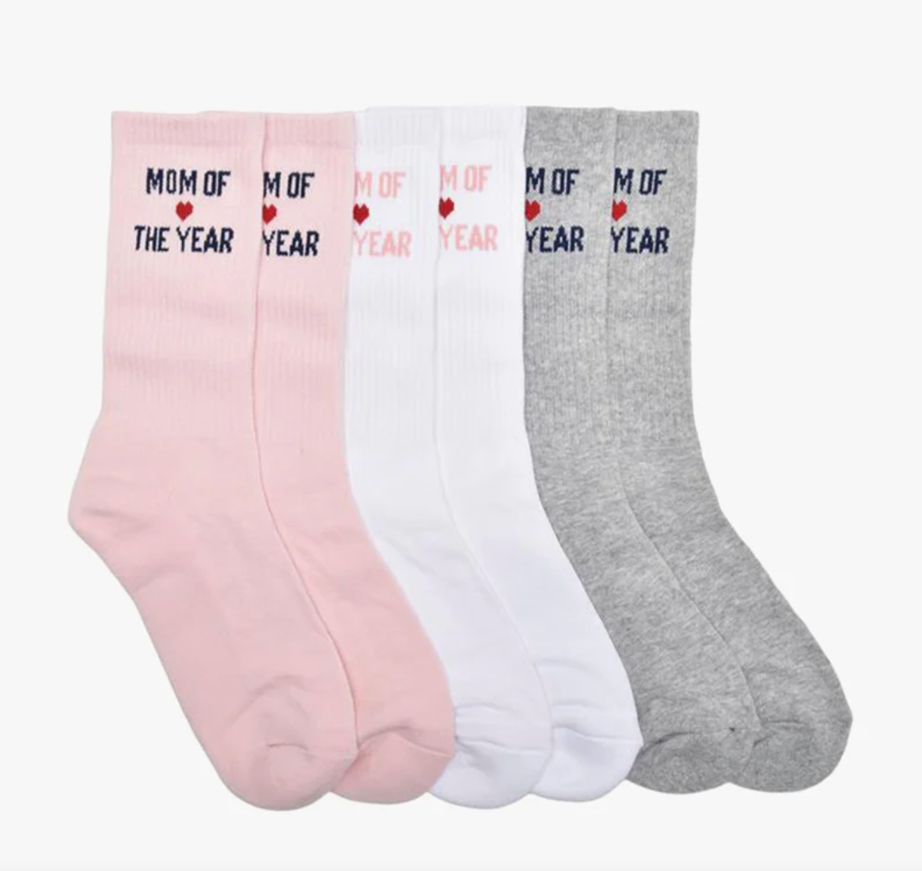 THE MOM OF THE YEAR HEART SOCK BOX SET