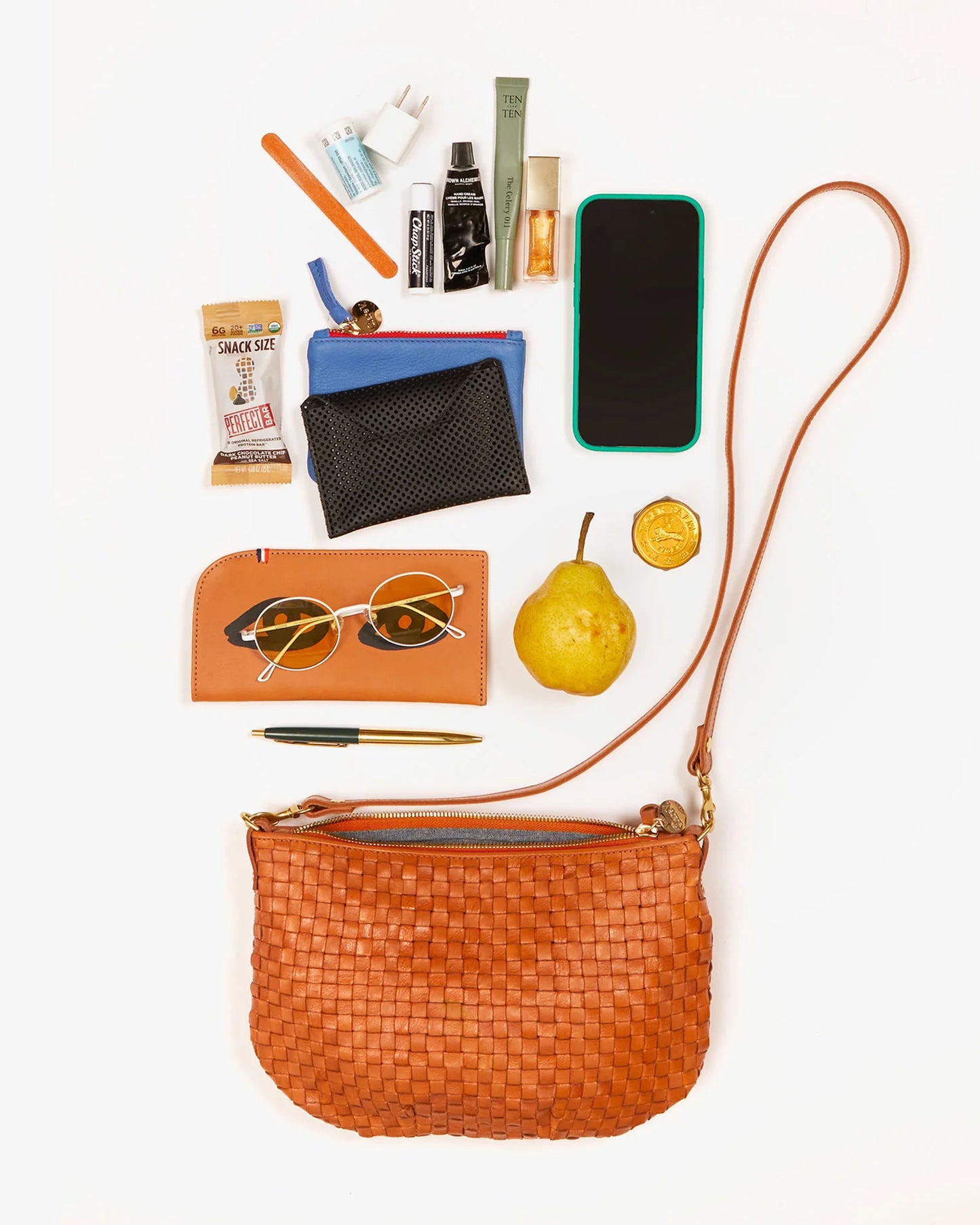 Petit Moyen Natural Woven Checker