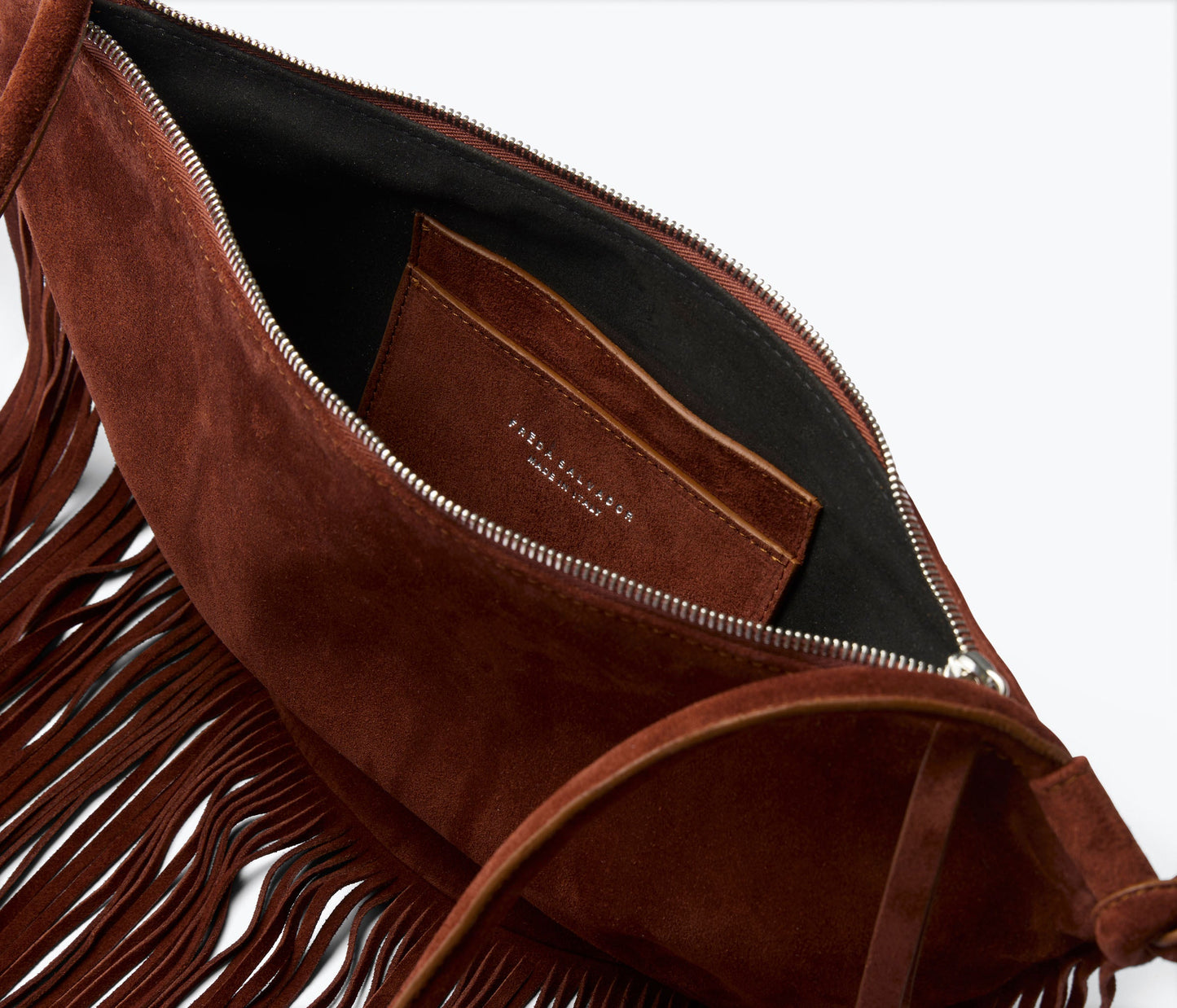 Erika Crescent Fringe Bag