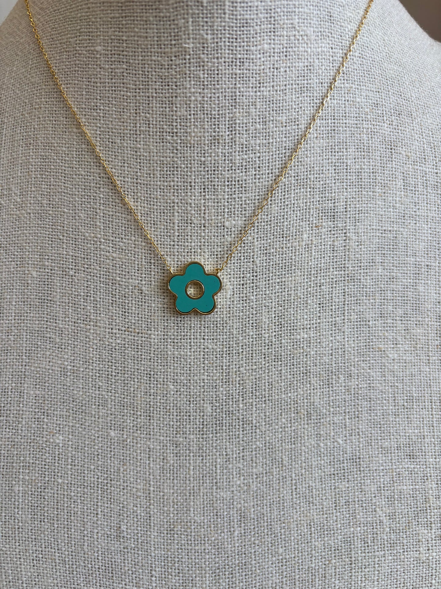 Turquoise Flower Necklace