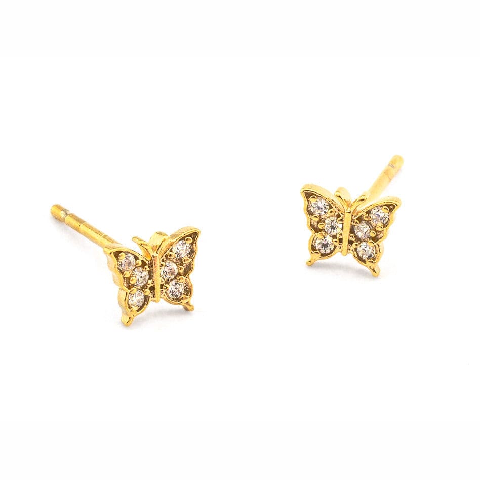 CZ Butterfly Stud
