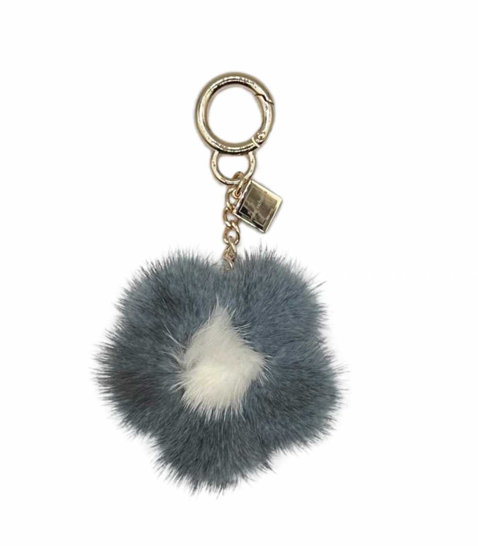 Mink Flower Bag Charms