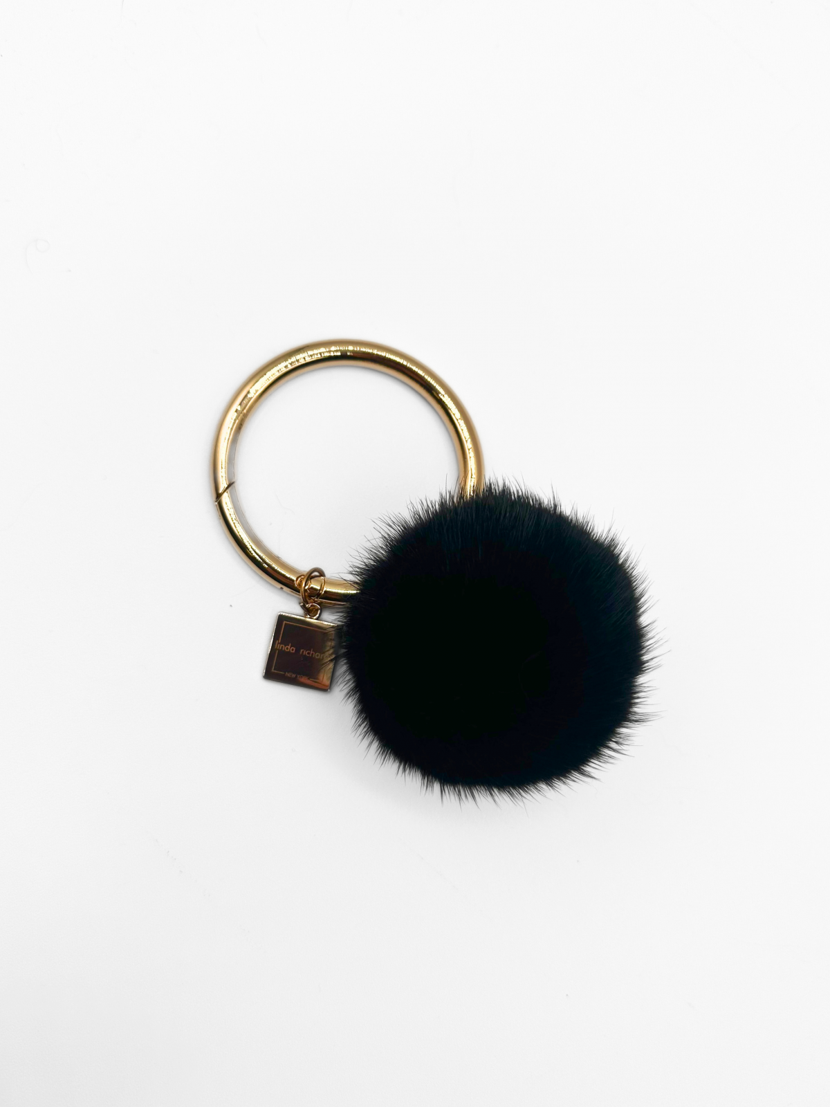 Mink Pom Large Key Ring