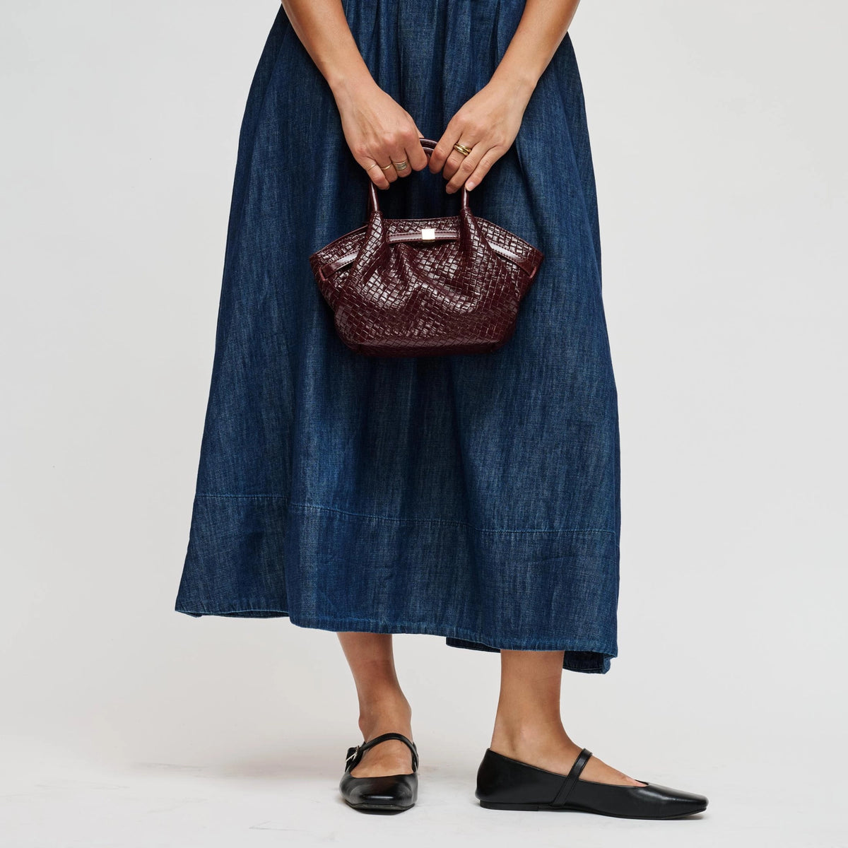 Selena Embossed Woven Crossbody