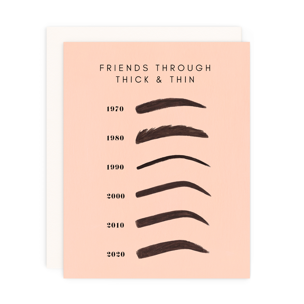 Thick & Thin Greeting Card