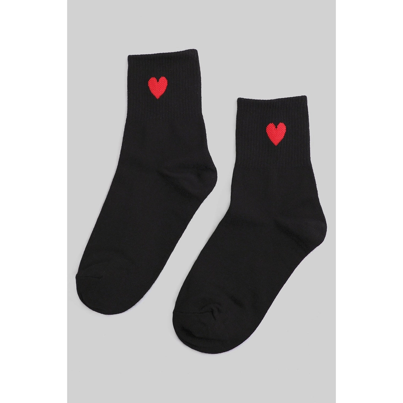 Red Heart Black Ankle Sock