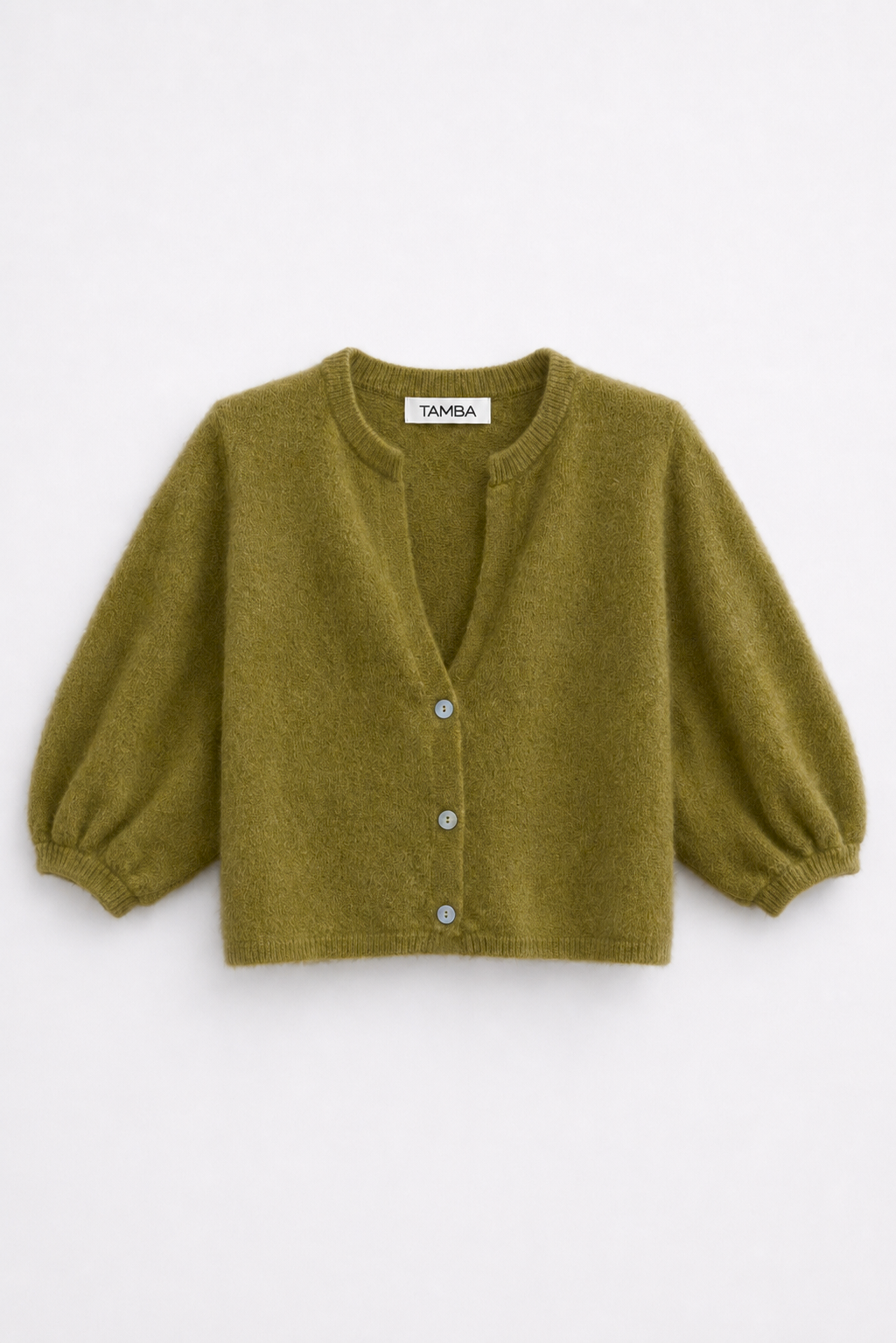 Angora knitted cardigan with V-neck: Einheitsgröße / Marineblau