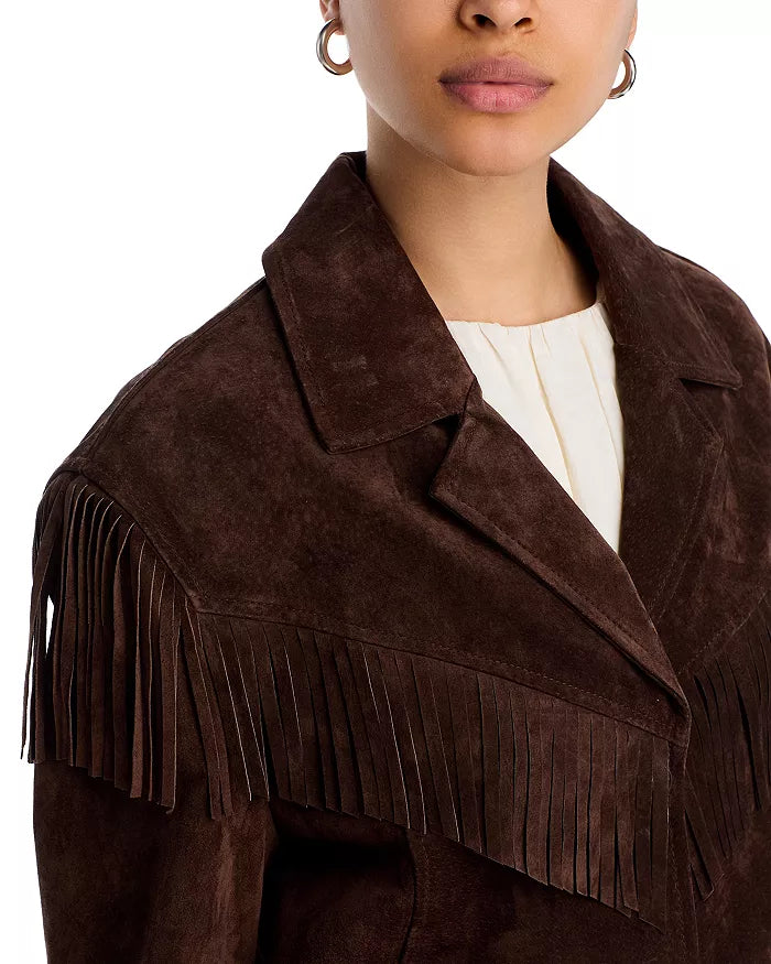 BLANK NYC Suede Fringe Jacket