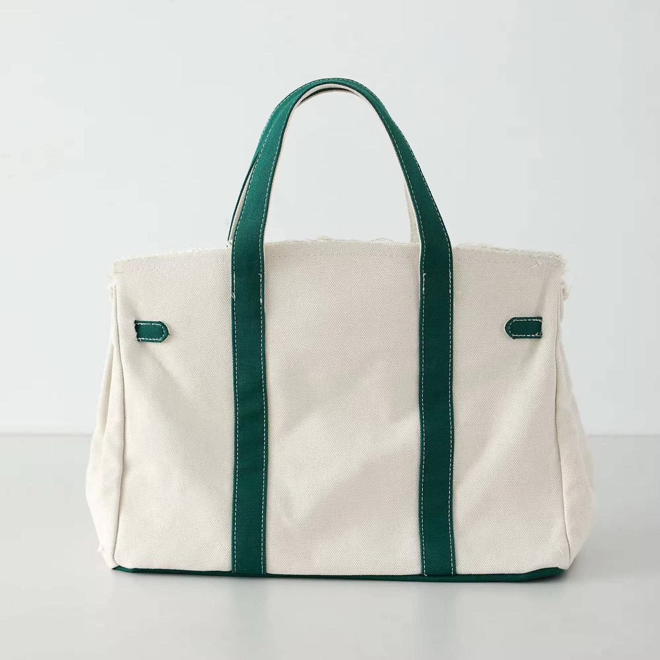 The Weekender Distressed Tote: Green