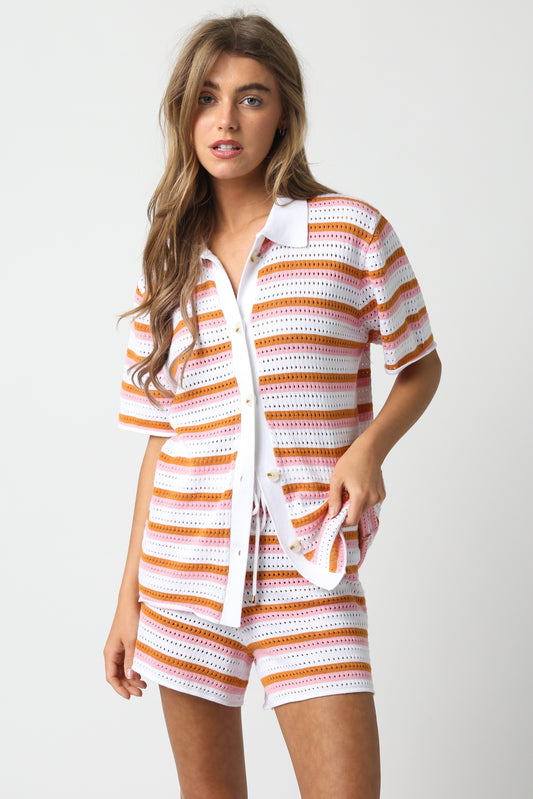 Sunset Stripe Polo