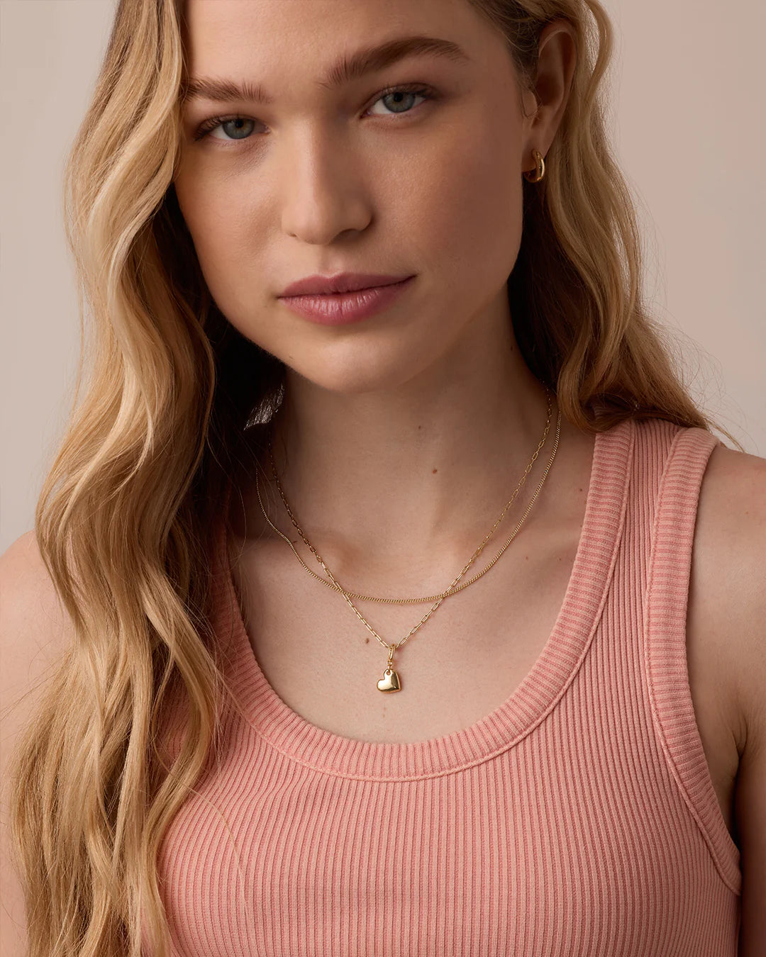 Lou Heart Parker Charm Gold