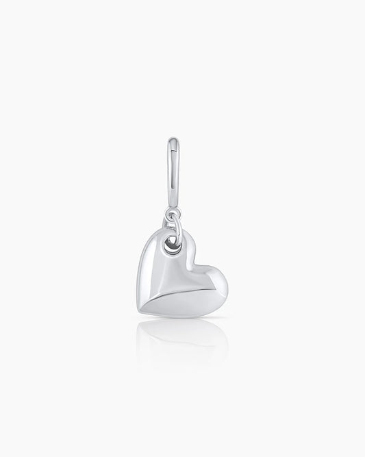Lou Heart Parker Charm Silver