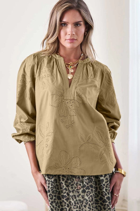 Olive Long Sleeve Blouse