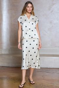 Polka Dot Midi Skirt