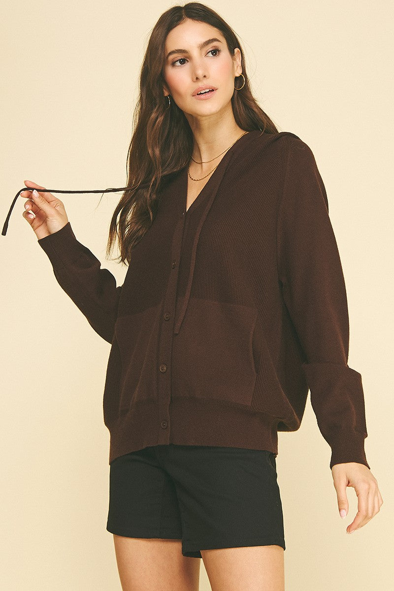 Espresso Knit Hoodie
