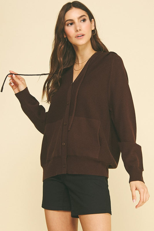 Espresso Knit Hoodie