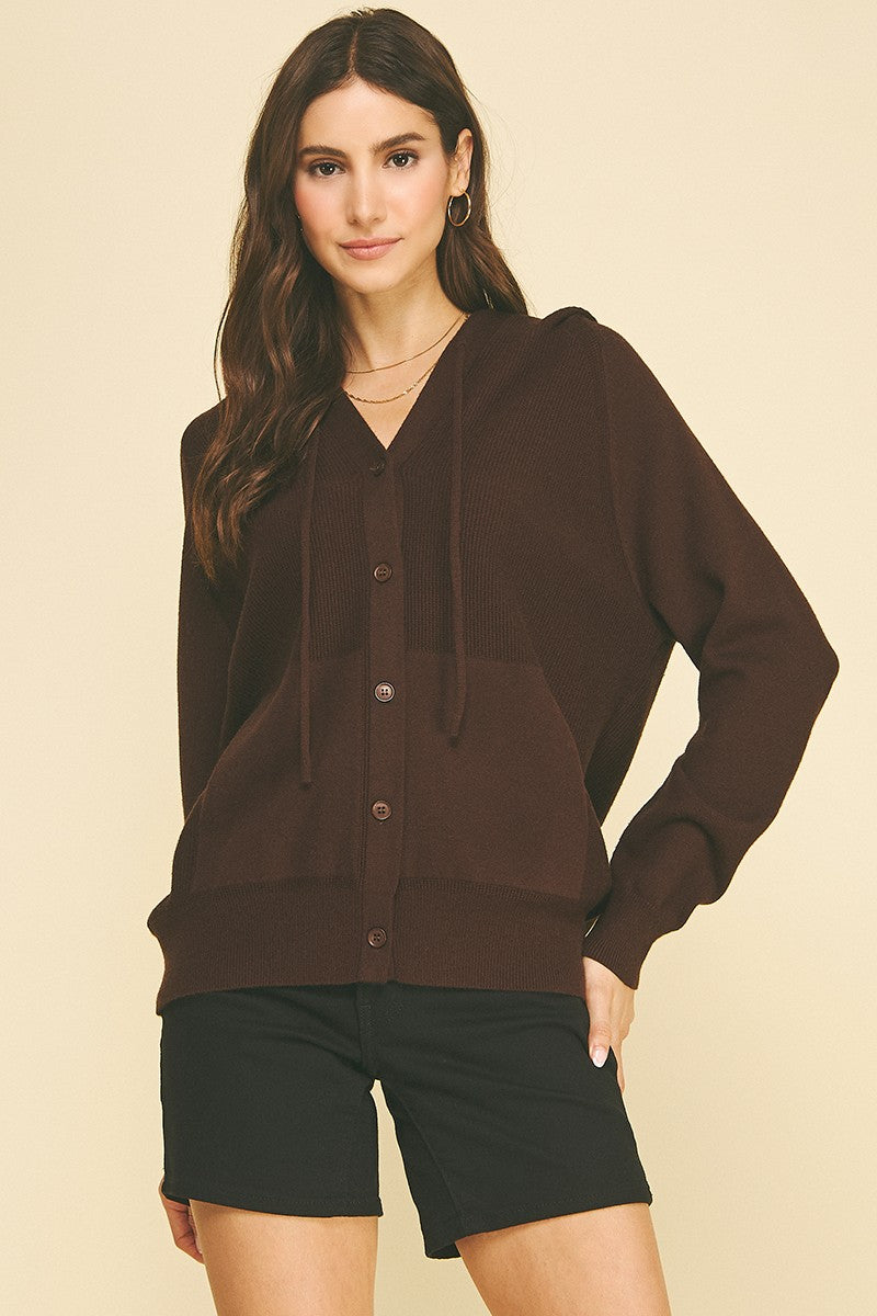 Espresso Knit Hoodie