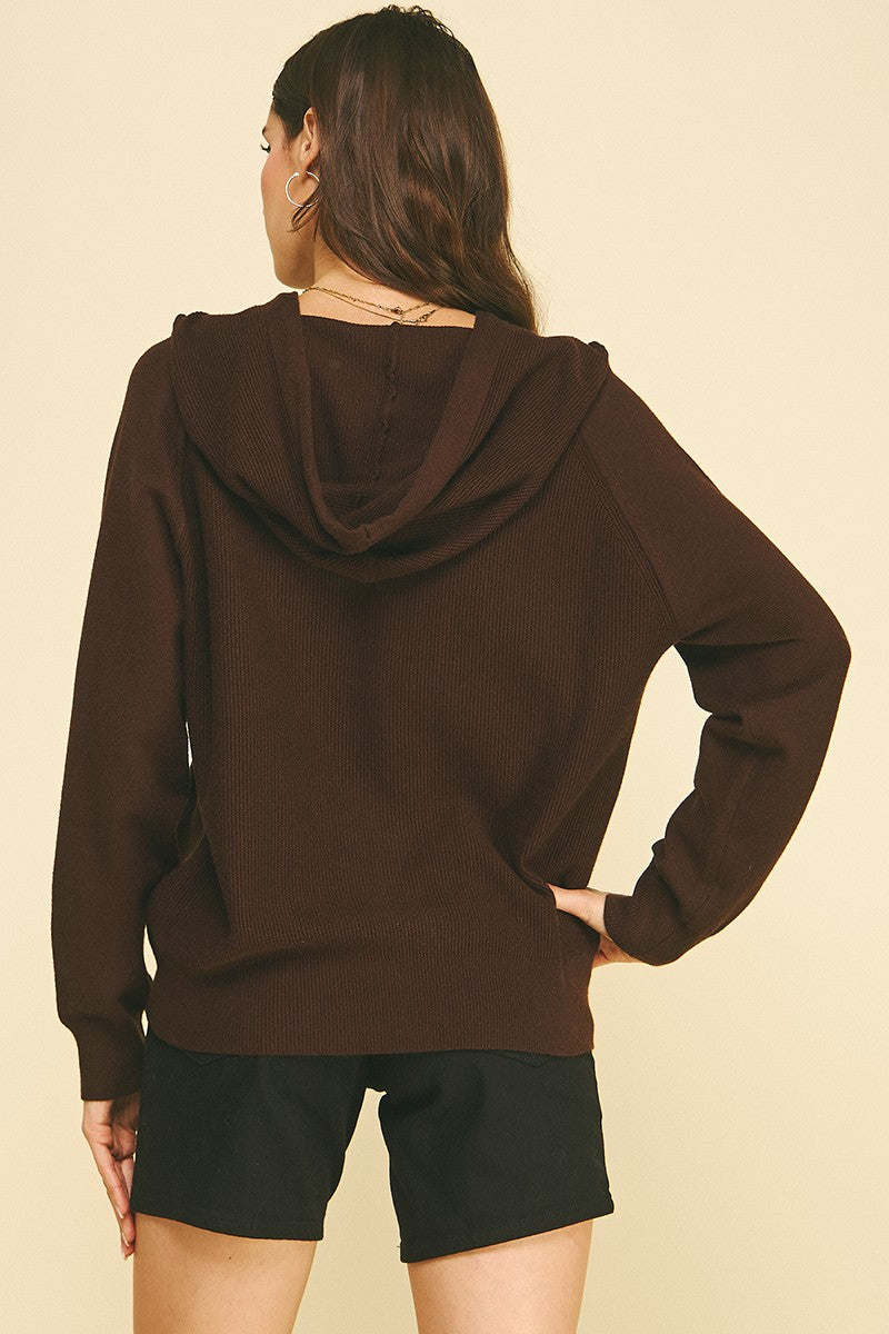 Espresso Knit Hoodie