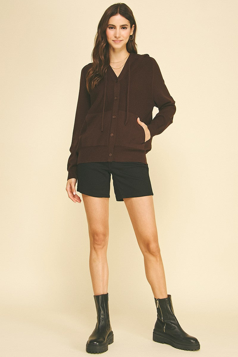 Espresso Knit Hoodie