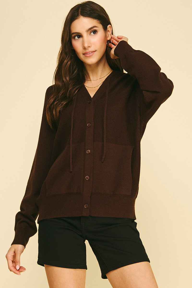 Espresso Knit Hoodie