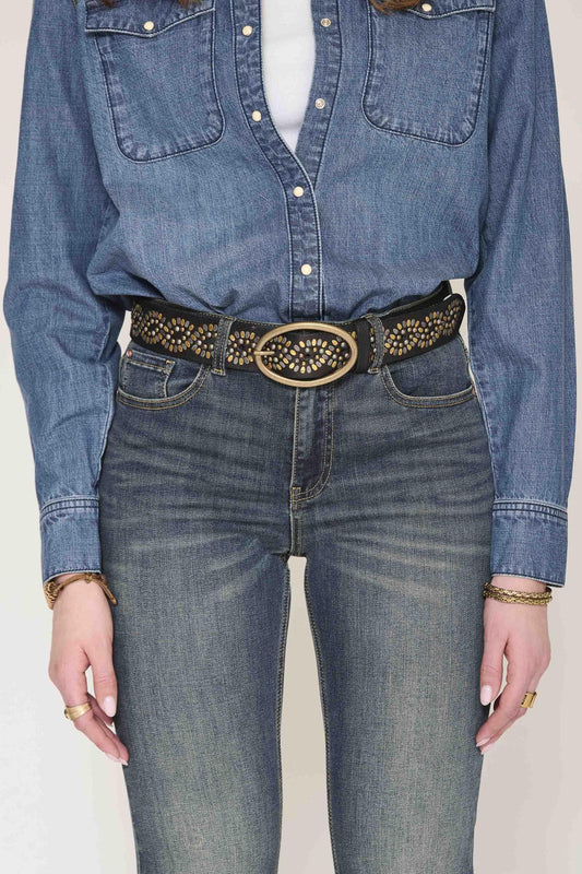Duha Studded Leather Belt