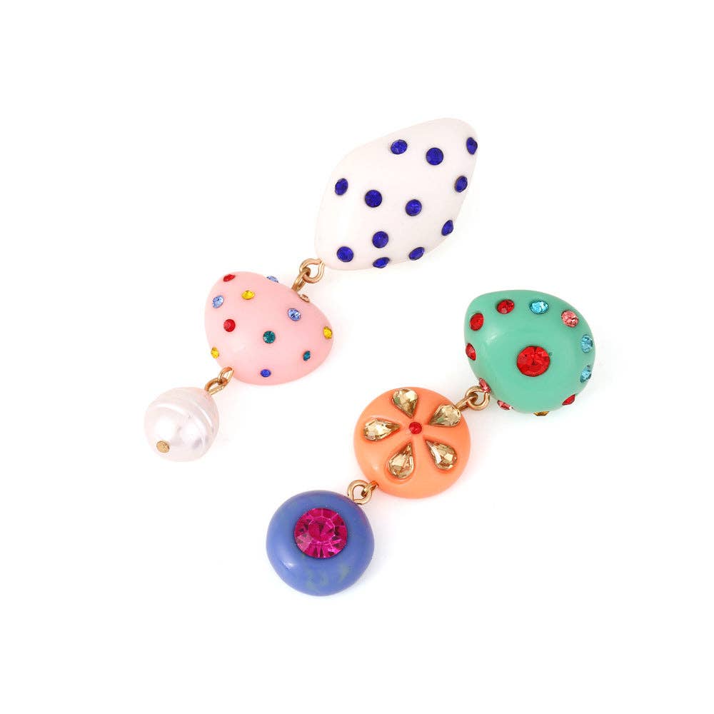 Asymmetrical Candy Drop Earrings