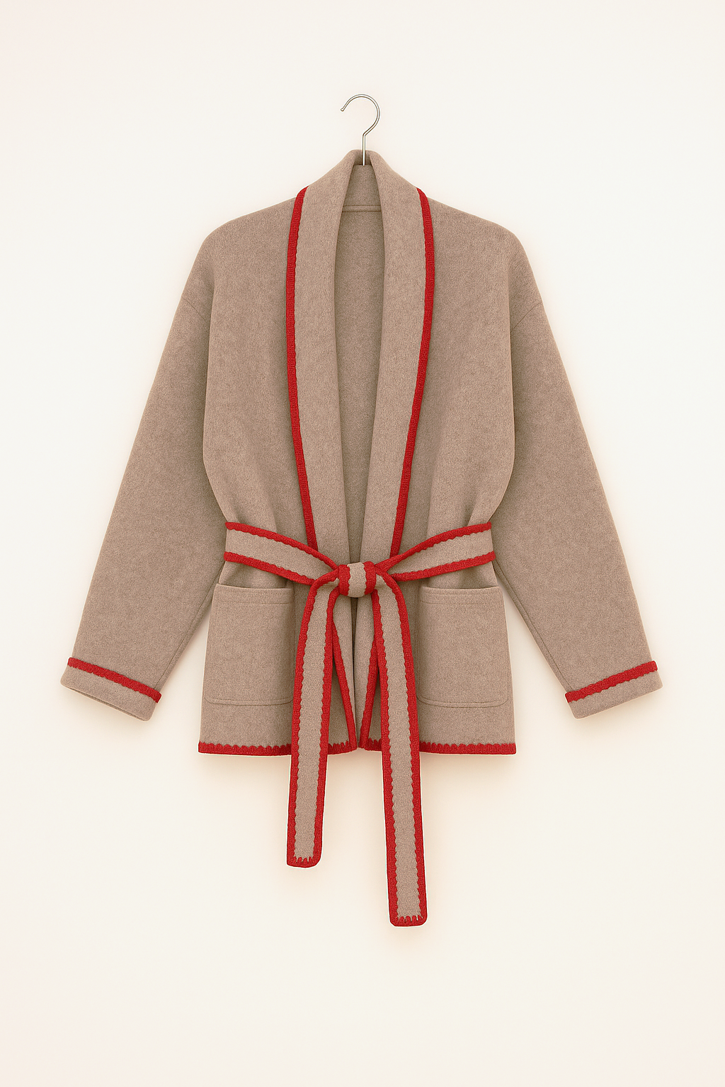 Oatmeal Whipstitch Cardigan