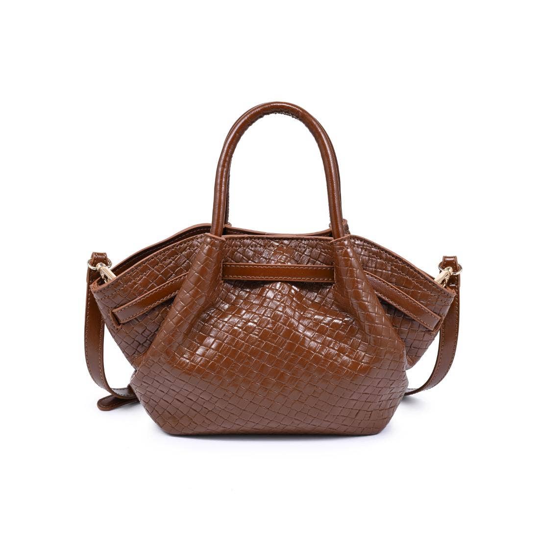 Selena - Embossed Woven Crossbody: Black