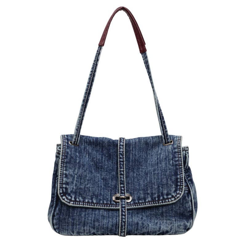 Denim Shoulder Tote