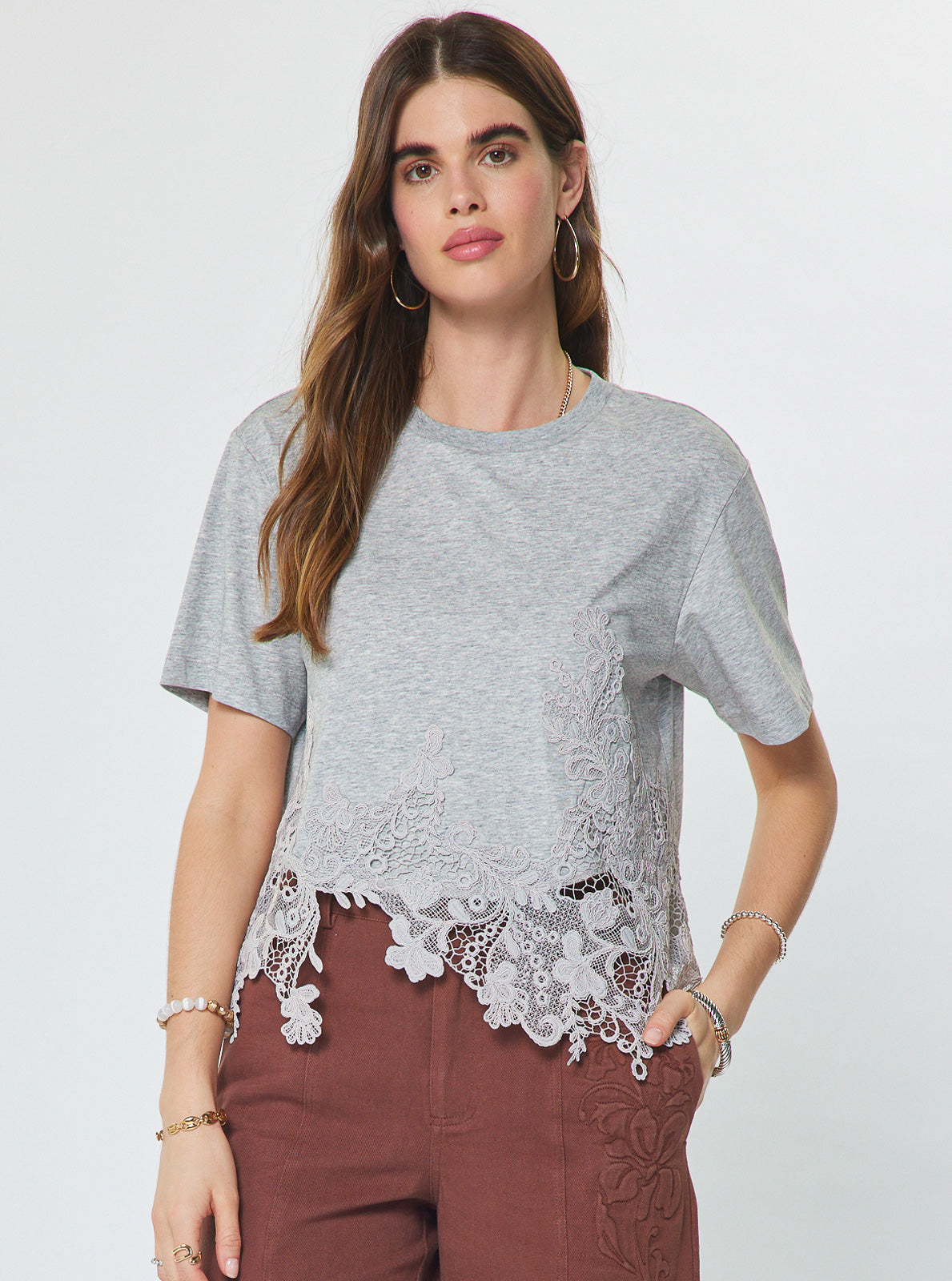 Lace Hem Top