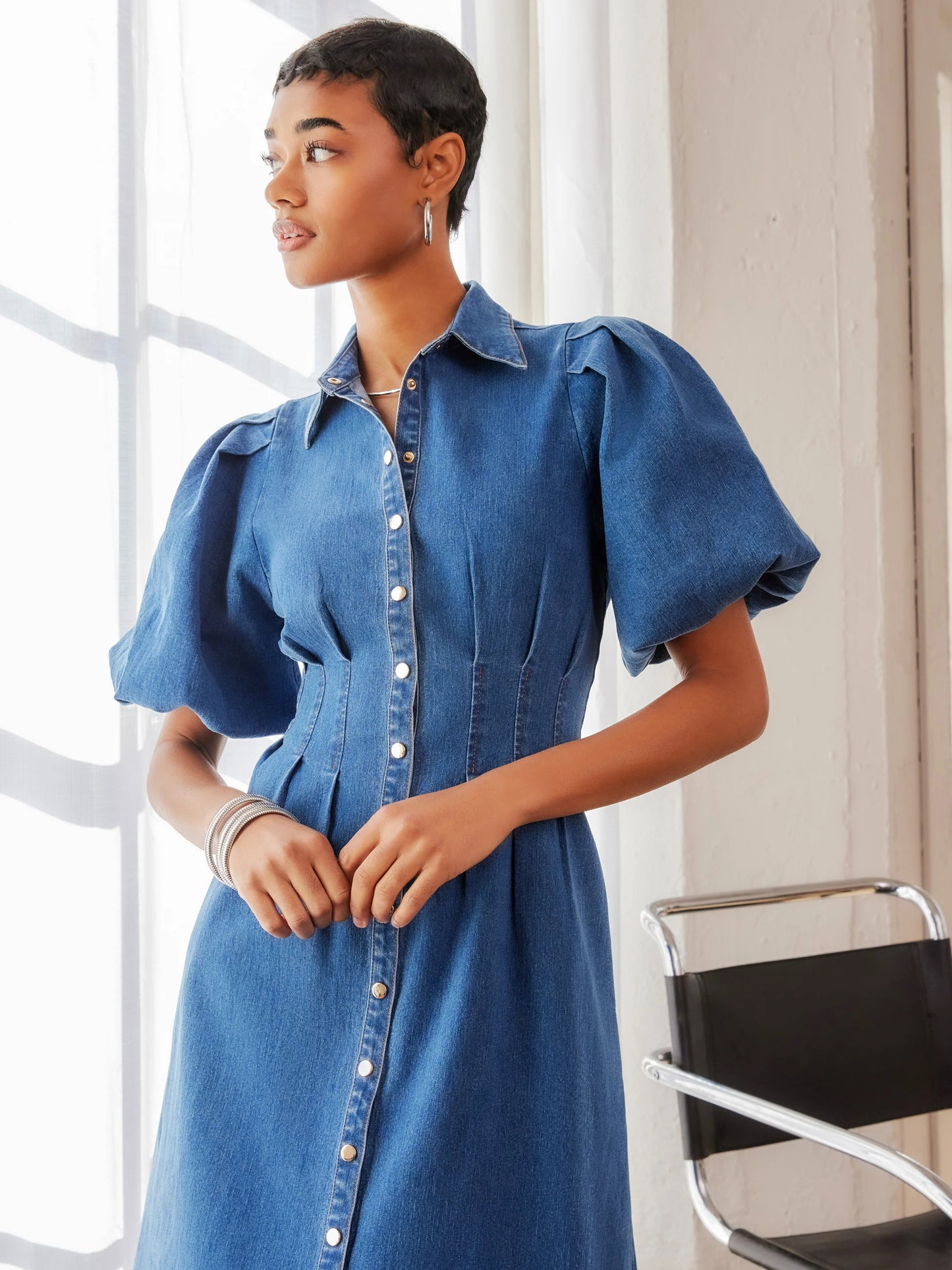 Esme Denim Midi Dress