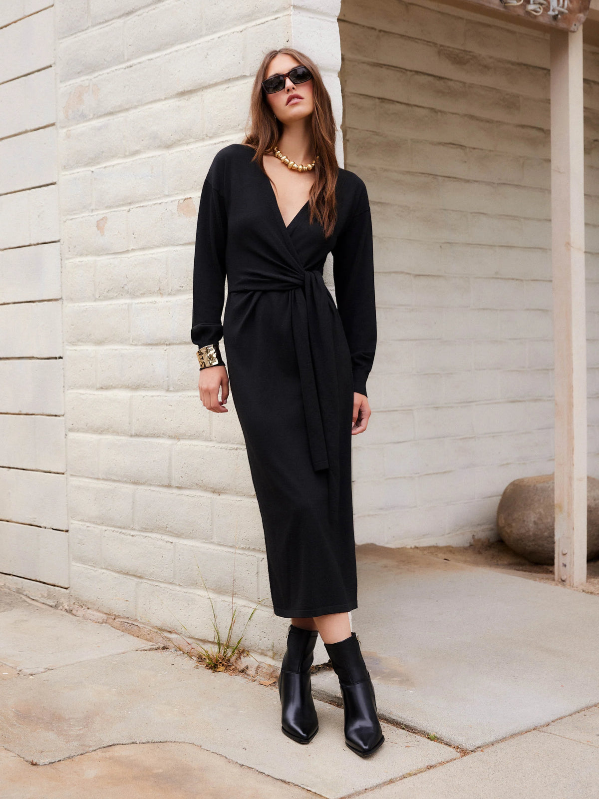 Raya Wrap Sweater Dress
