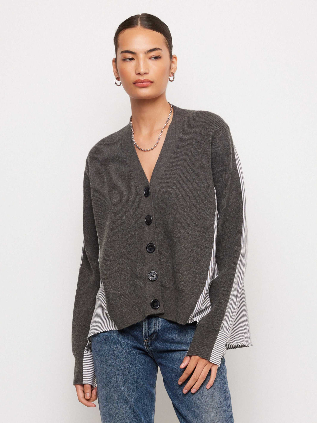 Celine Mixed Media Cardigan