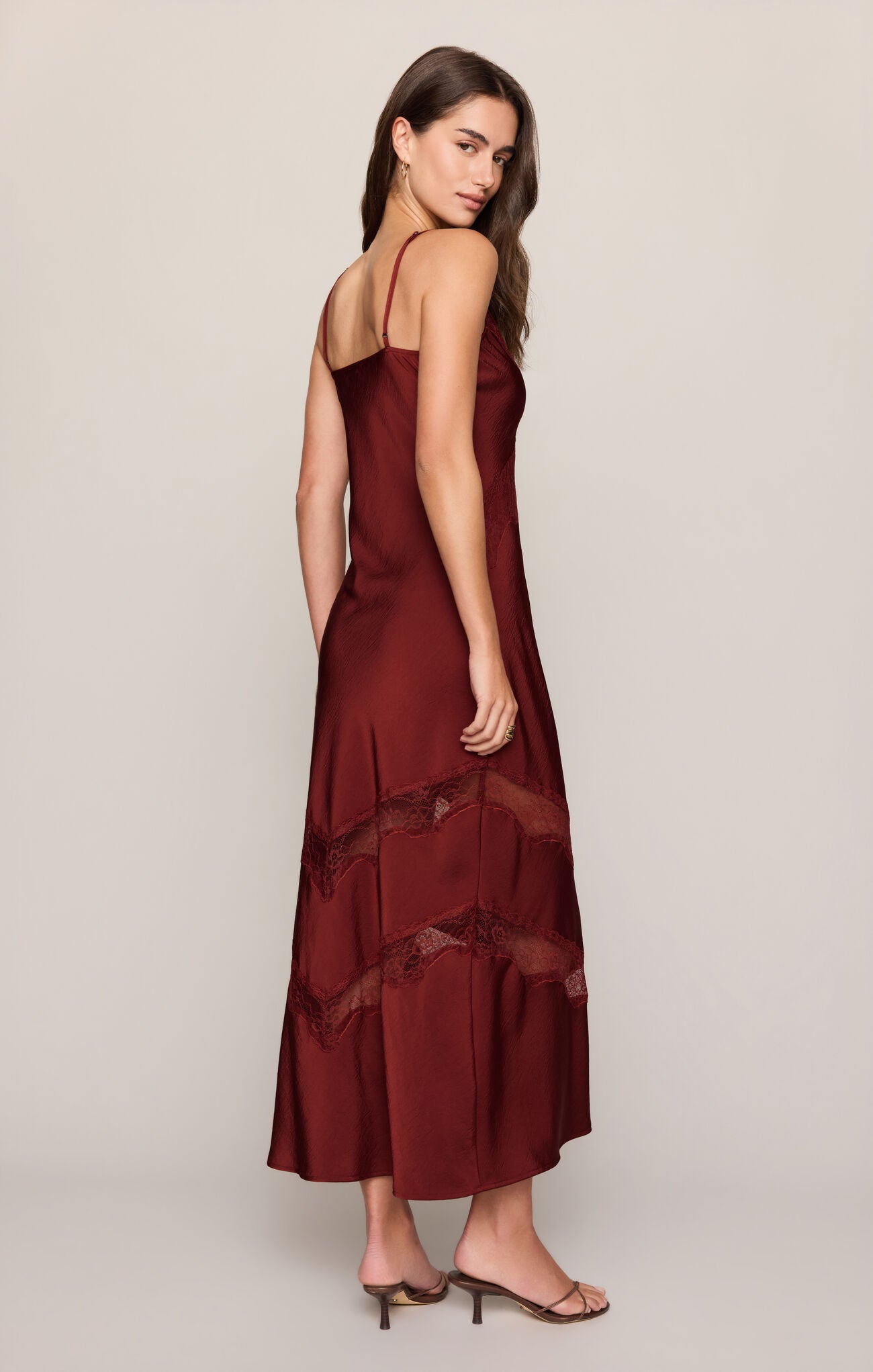 Bruna Lace Inset Midi Dress