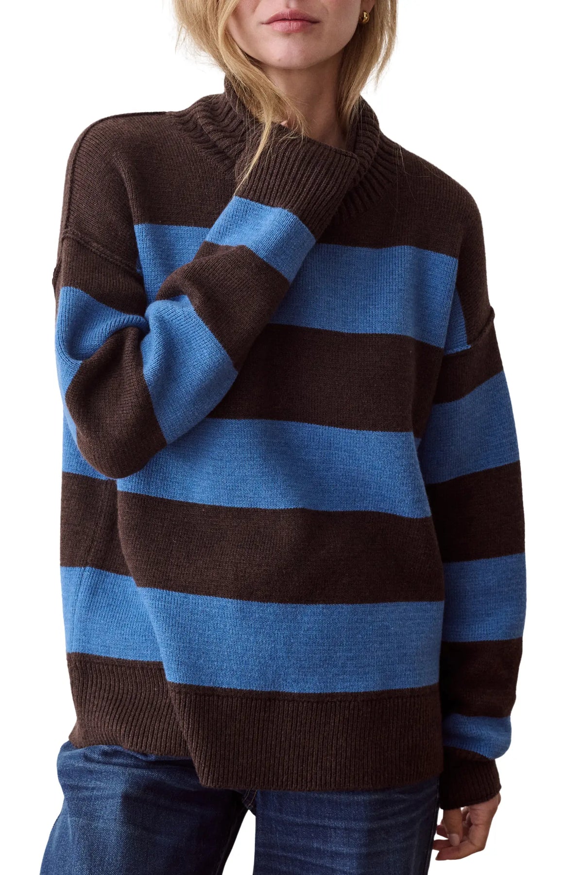 Maggie Rollneck Stripe Sweater