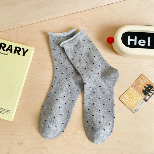 Polka Dot Ankle Socks - 3 Pairs