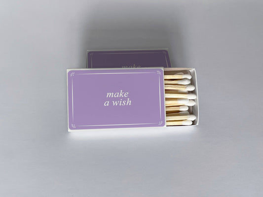 Make A Wish Purple Matchbook