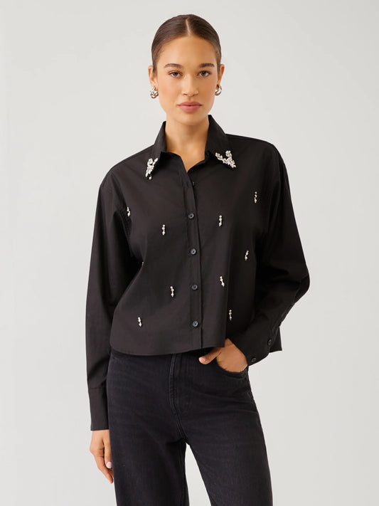 Lisa Embellished Button-Up Top