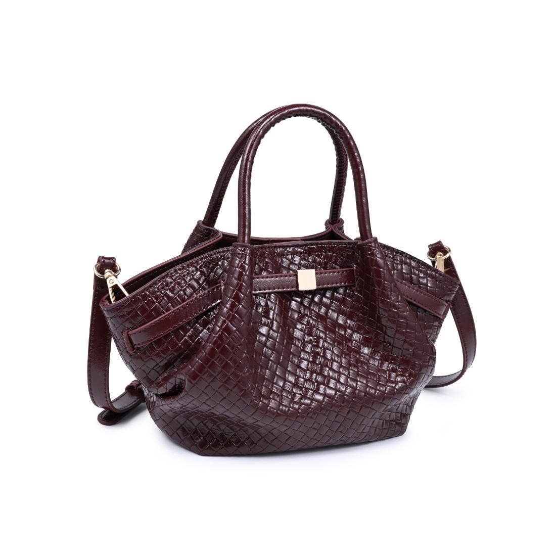 Selena - Embossed Woven Crossbody: Black