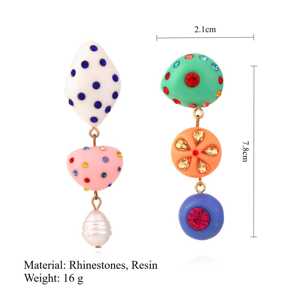 Asymmetrical Candy Drop Earrings